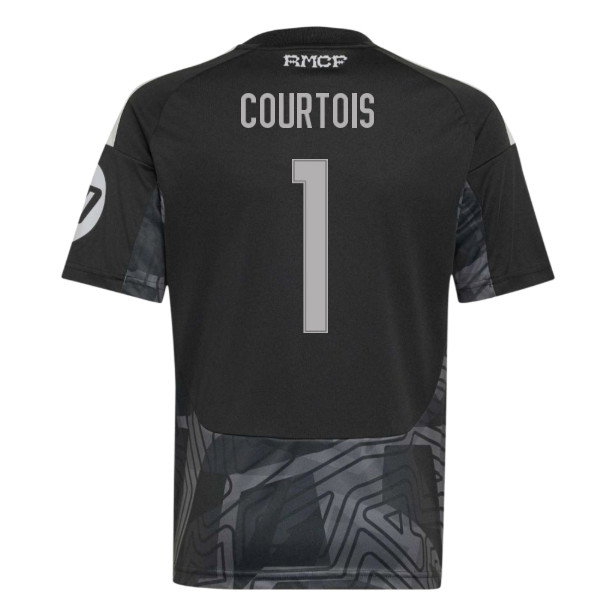 2026-2027 Real Madrid Home Goalkeeper Shirt (Black) - Kids (Courtois 1) — Buy Now
