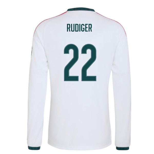 2026-2027 Real Madrid Long Sleeve Home Shirt (Rudiger 22)