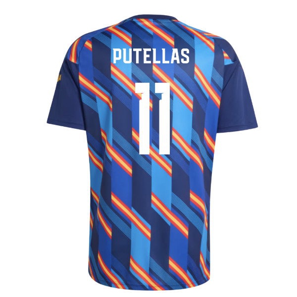 2026-2027 Spain Home Pre-Match Shirt (Dark Blue) (Putellas 11) — Shop Online