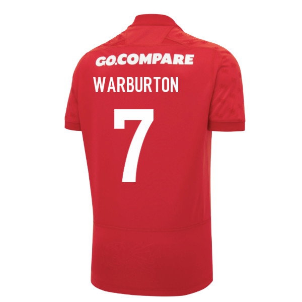 2026-2027 Wales WRU Home Rugby Poly Replica Shirt (Kids) (Warburton 7) — Buy Now