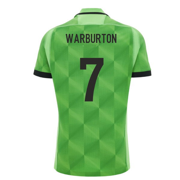 2026-2027 Wales WRU Training Rugby Shirt (Neon Green) (Warburton 7) — Shop Now