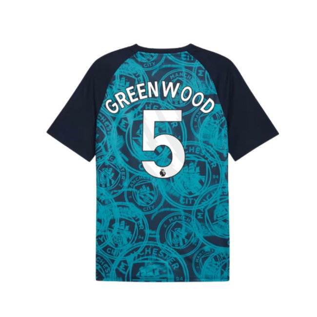 2026 Man City Warm Up Jersey (Deep Navy) (Greenwood 5) — Shop Now