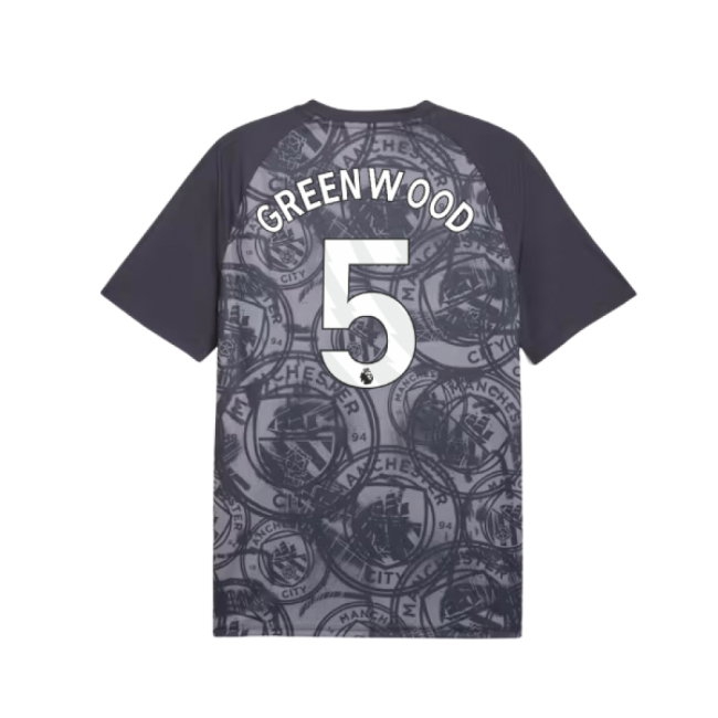 2026 Man City Warm Up Jersey (Gray) (Greenwood 5) — Shop Now