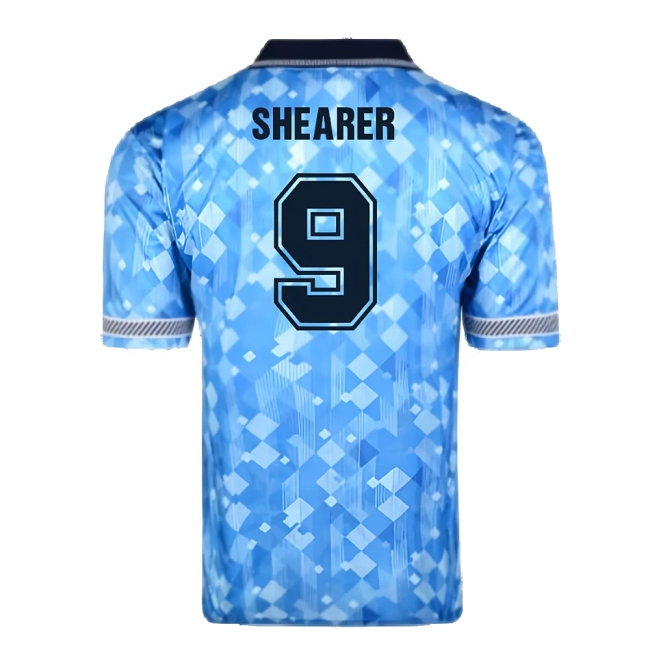 Score Draw England 1990 Third World Cup Finals Retro Football Shirt (Shearer 9) — Shop Now