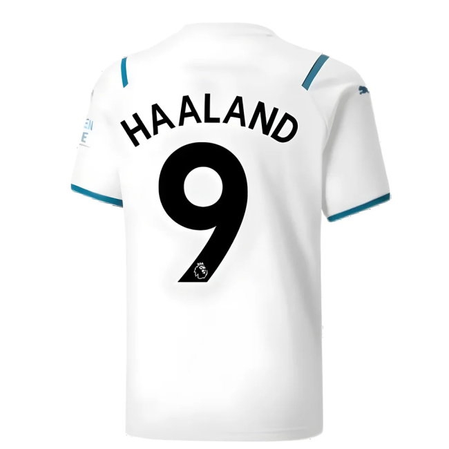 2021-2022 Man City Away Shirt (Kids) (HAALAND 9) — Buy Online