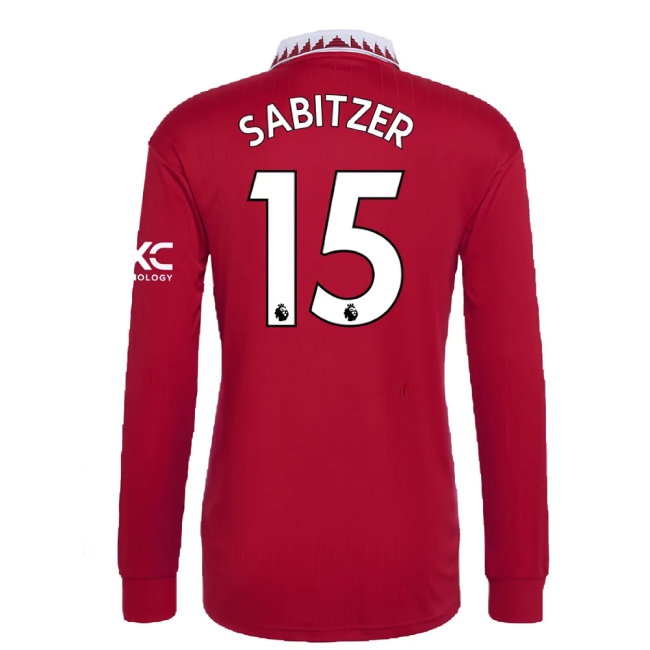 2022-2023 Man Utd Long Sleeve Home Shirt (Sabitzer 15) — Buy Online