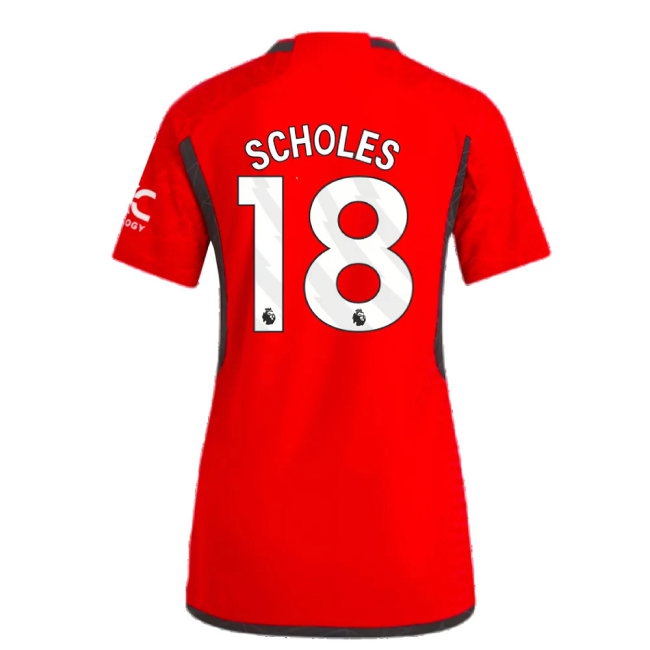 2023-2024 Man Utd Player Version Home Shirt (Ladies) (Scholes 18) — Shop Now