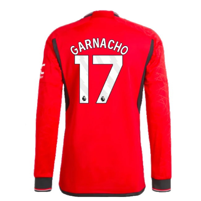 2023-2024 Man Utd Long Sleeve Home Shirt (Garnacho 17) — Buy Now