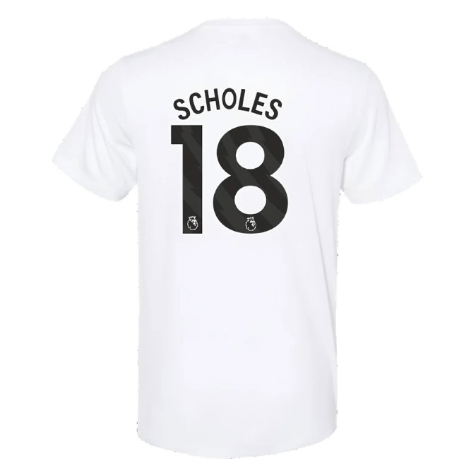 2023-2024 Man Utd Training Tee (White) (Scholes 18) — Shop Now