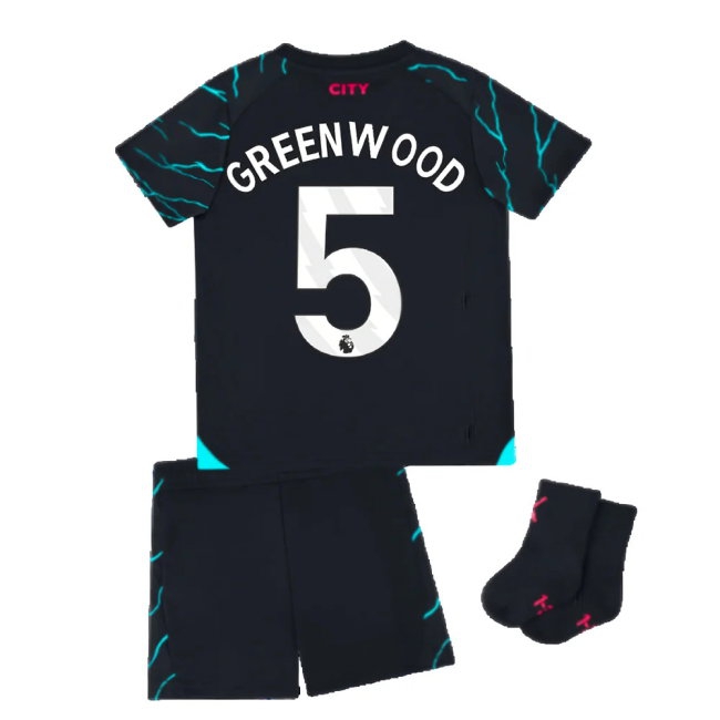 2023-2024 Man City Third Baby Kit (Greenwood 5) — Buy Online