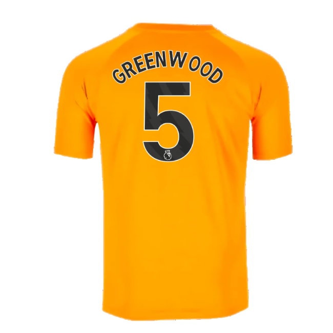 2023-2024 Man City Pre-Match Jersey (Orange) (Greenwood 5) — Shop Online