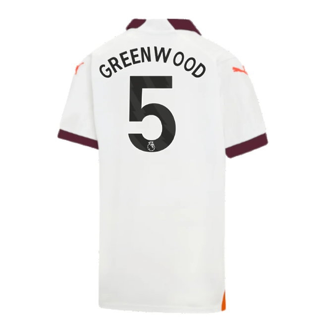 2023-2024 Man City Away Shirt (Kids) (Greenwood 5) — Buy Online