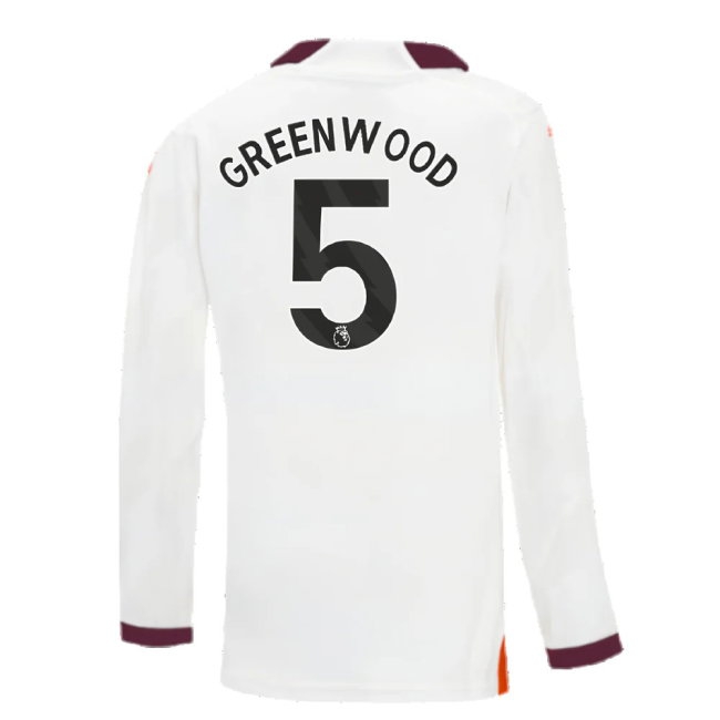 2023-2024 Man City Long Sleeve Away Shirt (Kids) (Greenwood 5) — Buy Online