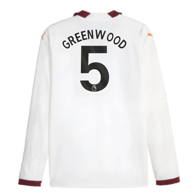 2023-2024 Man City Long Sleeve Away Shirt (Greenwood 5) — Buy Online