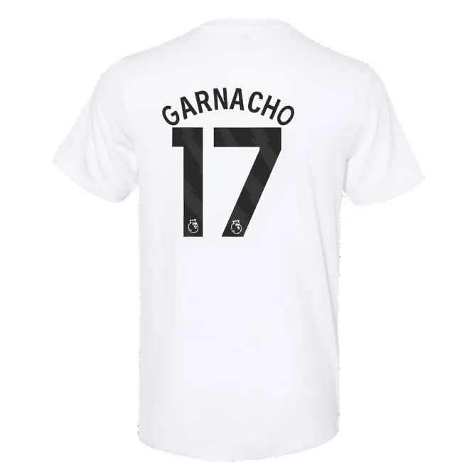 2023-2024 Man Utd Training Tee (White) (Garnacho 17) — Shop Online