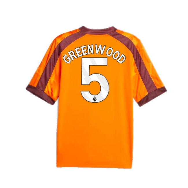2023-2024 Manchester City eSports Jersey (Orange) (Greenwood 5) — Buy Online