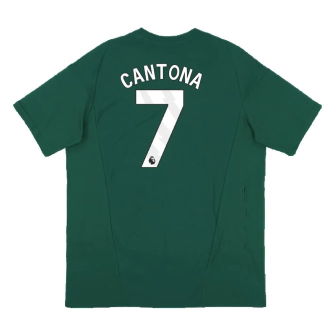 2023-2024 Man Utd Training Tee (Green) (Cantona 7) — Buy Now