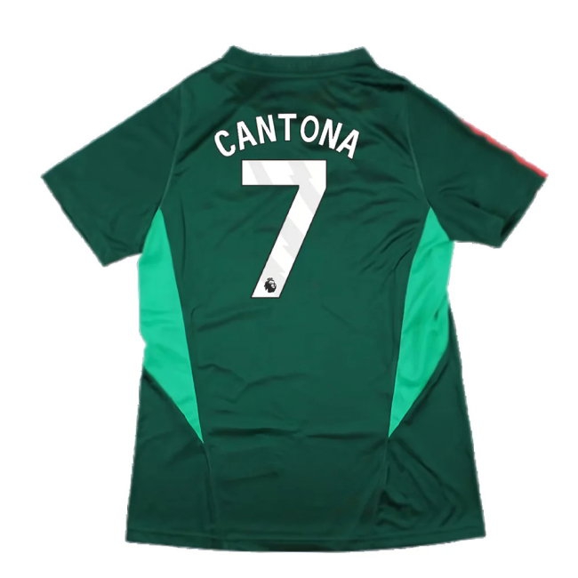 2023-2024 Man Utd Training Shirt (Green) - Ladies (Cantona 7) — Shop Online