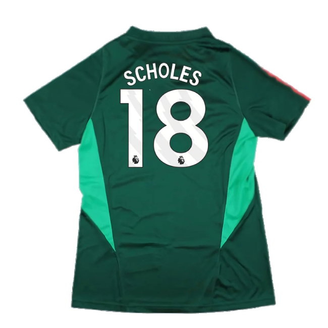 2023-2024 Man Utd Training Shirt (Green) - Ladies (Scholes 18) — Shop Now