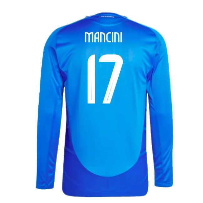 2024-2025 Italy Player Version Long Sleeve Home Shirt (MANCINI 17) — Buy Now