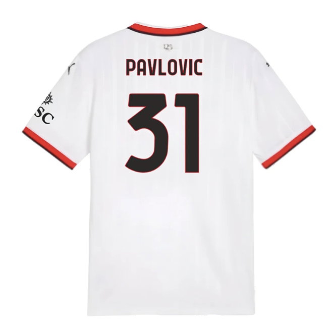 2024-2025 AC Milan Away Shirt (Pavlovic 31) — Shop Now