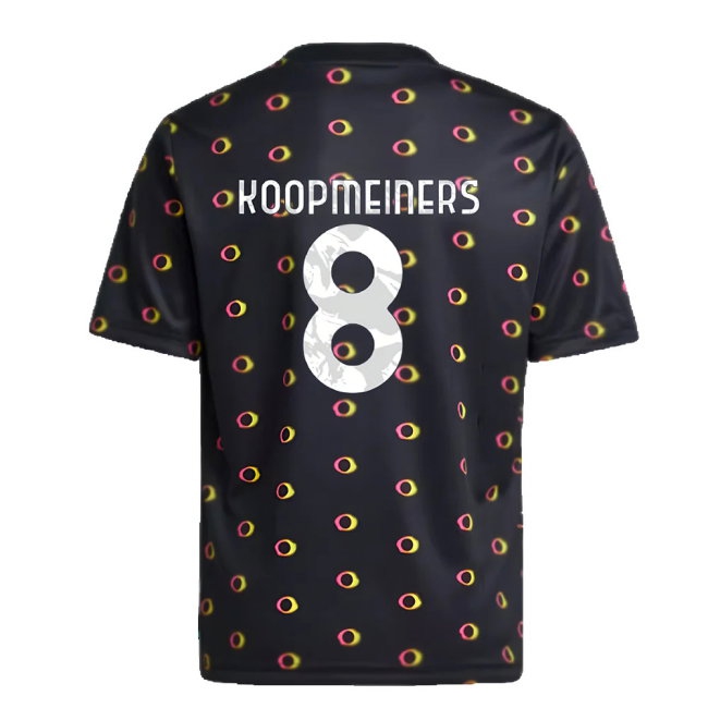 2024-2025 Juventus Pre-Match Shirt (Black) - Kids (Koopmeiners 8) — Buy Online