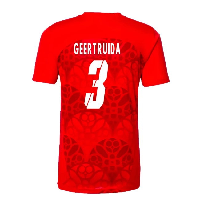 2024-2025 Red Bull Leipzig Pre-Match Shirt (Red) (Geertruida 3) — Buy Now