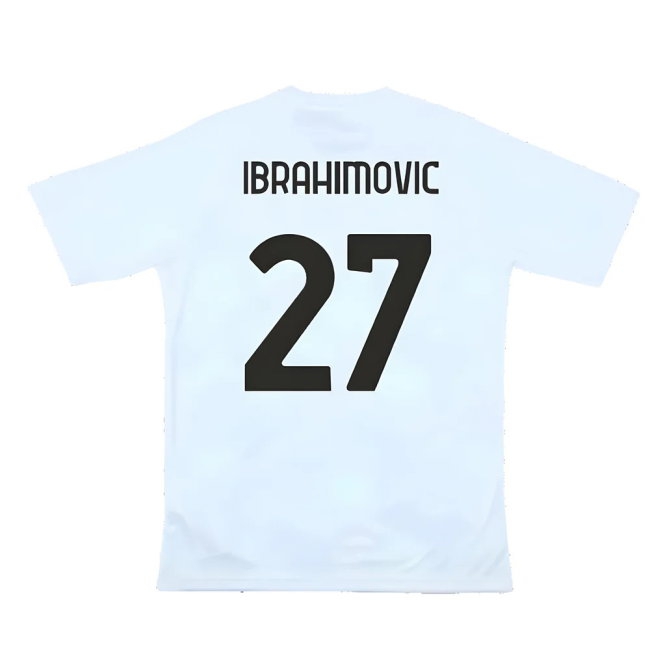 2024-2025 Lazio Pre-Match Jersey (White) (Ibrahimovic 27) — Buy Online