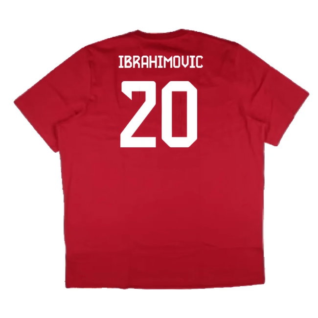 2024-2025 Bayern Munich DNA Graphic Tee (Red) (Ibrahimovic 20) — Buy Online