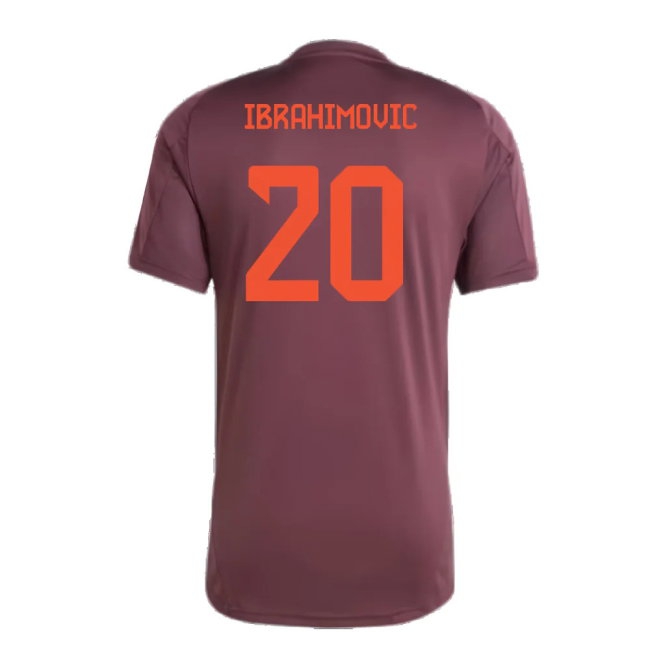 2024-2025 Bayern Munich Training Shirt (Shadow Maroon) (Ibrahimovic 20) — Shop Now
