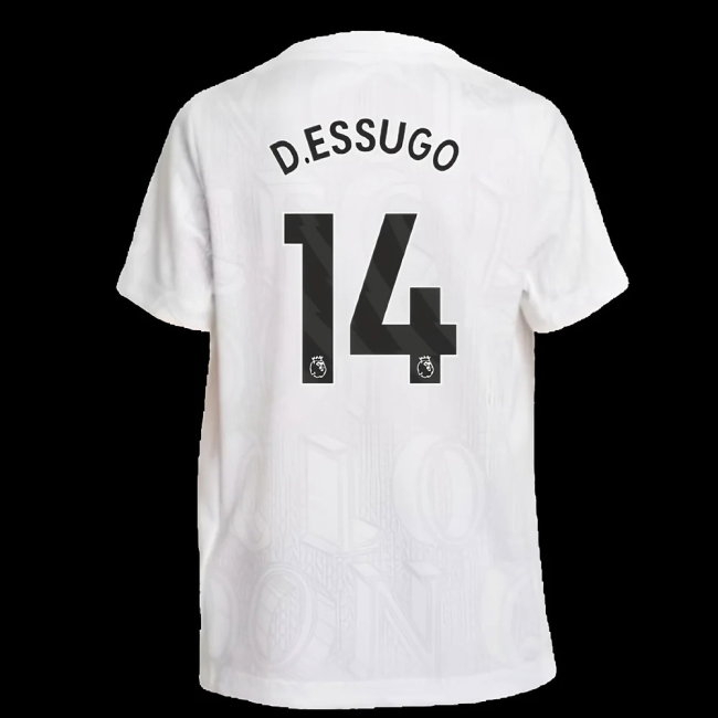 2025-2026 Chelsea Pre-Match Shirt (White) - Kids (D.Essugo 14)