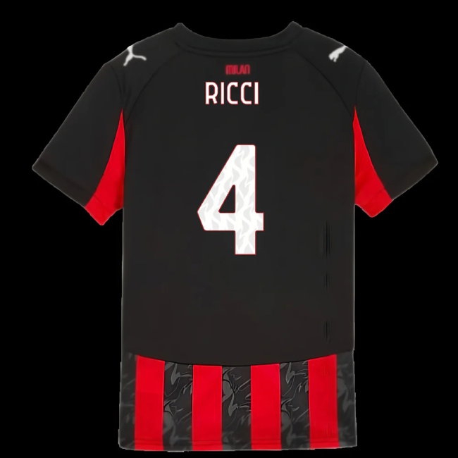 2025-2026 AC Milan Home Shirt (Kids) (Ricci 4) — Buy Now