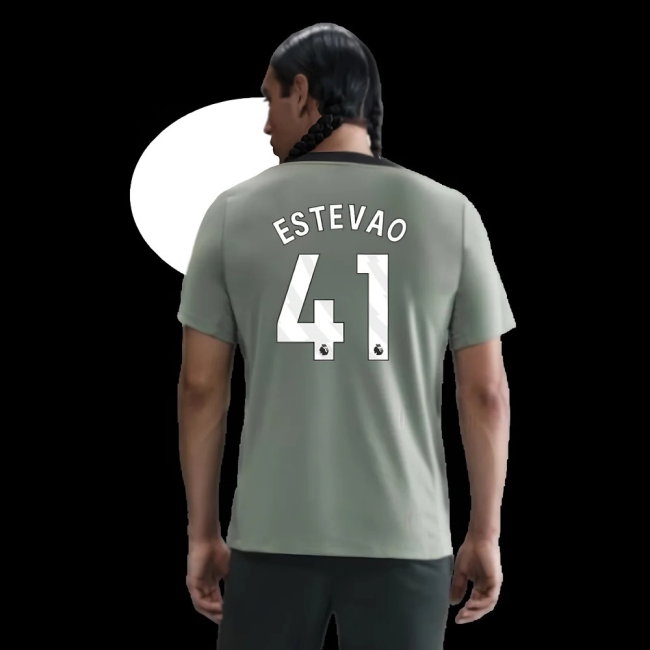 2025-2026 Chelsea Strike Training Shirt (Jade Green) (Estevao 41) — Buy Online