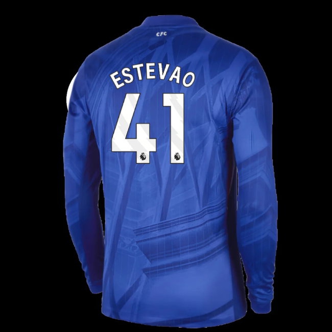 2025-2026 Chelsea Home Long Sleeve Shirt (Estevao 41) — Shop Online