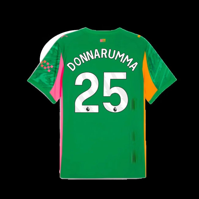 2025-2026 Man City Goalkeeper Away Shirt (Green) (Donnarumma 25) — Shop Online