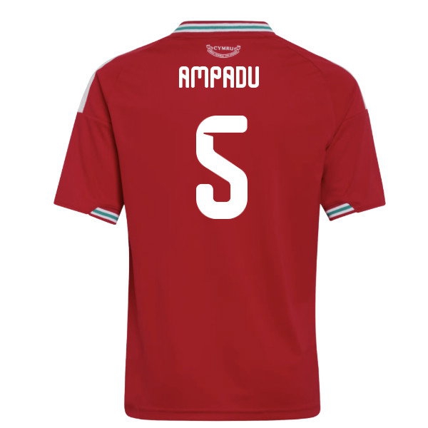 2026-2027 Wales Home Shirt (Kids) (Ampadu 5) — Buy Online