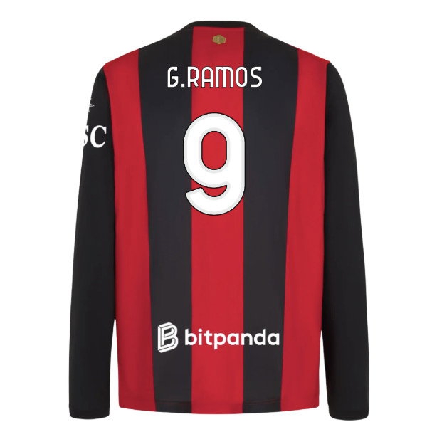 2026-2027 AC Milan Long Sleeve Home Shirt (G.Ramos 9) — Buy Now