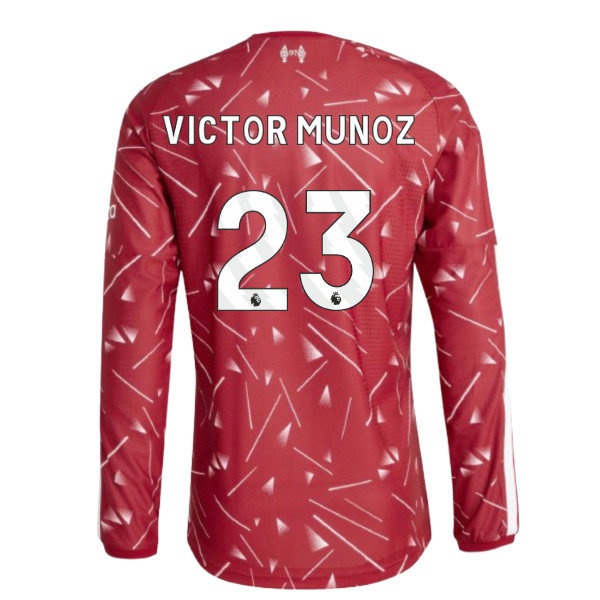 2026-2027 Liverpool match-style Long Sleeve Home Shirt (Victor Munoz 23)