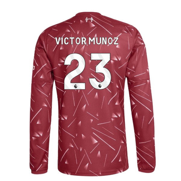 2026-2027 Liverpool Long Sleeve Home Shirt (Kids) (Victor Munoz 23)