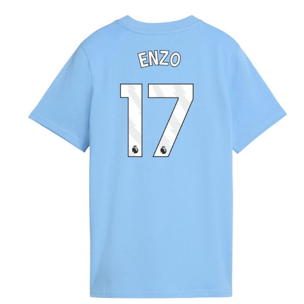 2026-2027 Man City FtblCulture Tee (Light Blue) - Kids (Enzo 17) — Shop Online