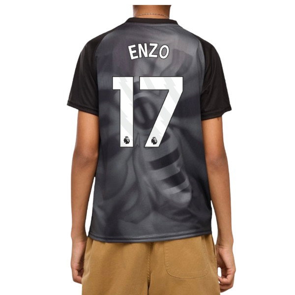 2026-2027 Man City Warm Up Jersey (Black) - Kids (Enzo 17) — Shop Now