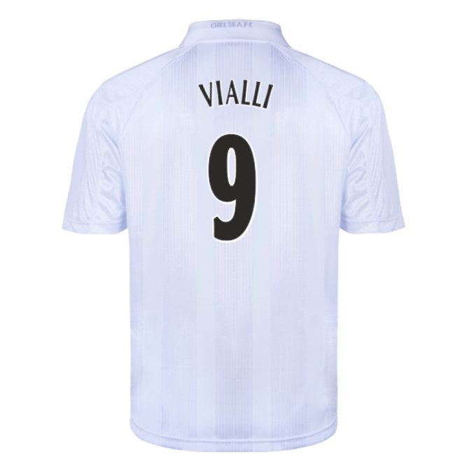 Chelsea 1998 Blank Out Retro Football Shirt (White) (Vialli 9) — Shop Now