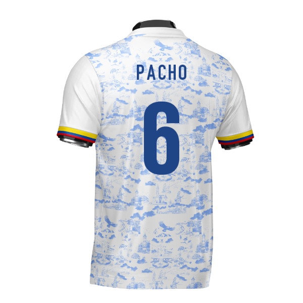 Ecuador DNA White Concept Football Jersey (Wolvate) Adult Short Sleeve (Pacho 6)