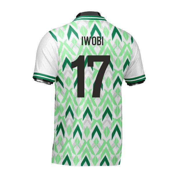 Nigeria DNA Green Concept Football Jersey (Wolvate) Adult Short Sleeve (Iwobi 17) — Buy Now