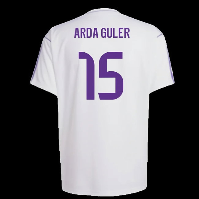 Real Madrid Terrace Icons Shirt (White) (Arda Guler 15) — Shop Online