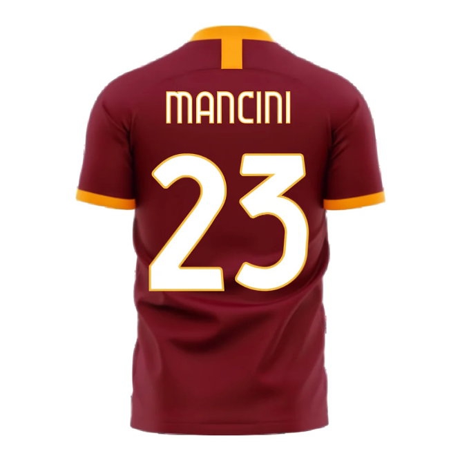 Roma 2025-2026 Home Concept Football Kit (Libero) (MANCINI 23) — Buy Now
