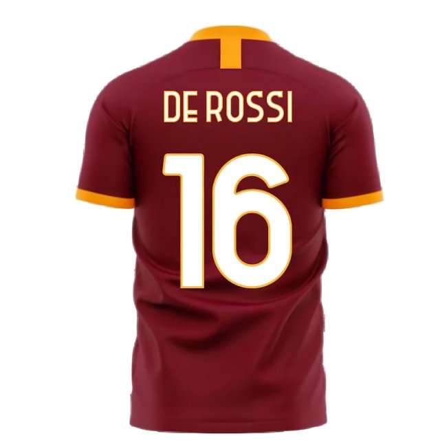 Roma 2025-2026 Home Concept Football Kit (Libero) - No Sponsor (DE ROSSI 16)