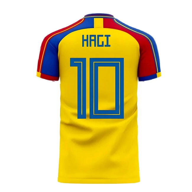 Romania 2025-2026 Home Concept Football Kit (Libero) (HAGI 10) — Buy Now