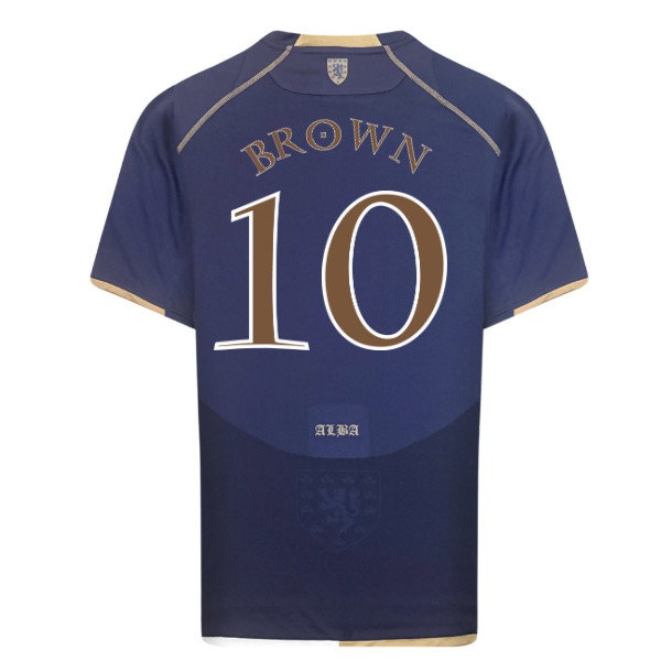Scotland 2007 Home Retro Shirt (Brown 10)