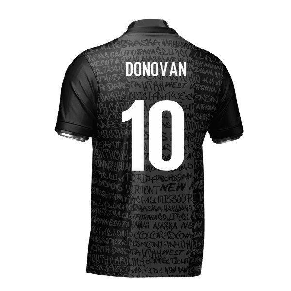 USA Heritage Football Jersey Black (Wolvate) Adult Short Sleeve (Donovan 10)